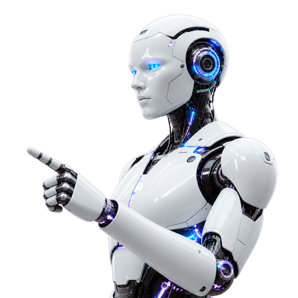 Futuristic AI trading robot